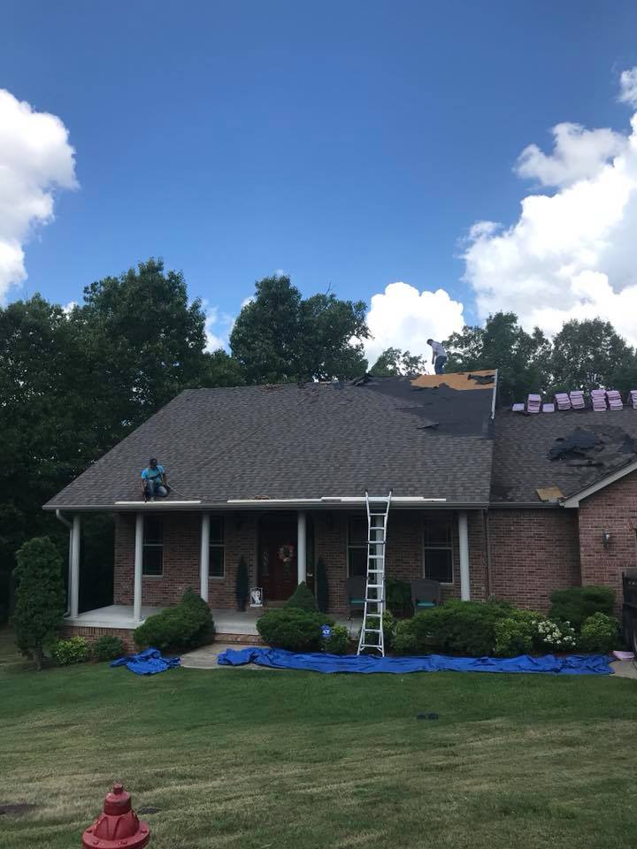 Completed roofing job